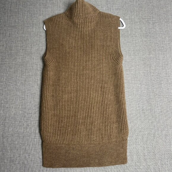 Salt Murphy Wool Sweater Womens Medium Brown Tan Top Sleeveless Alpaca Blend - Picture 9 of 11